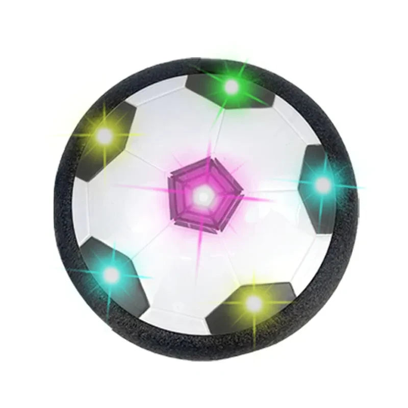 Hover Soccer Ball with LED lights only on a white background