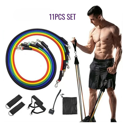 11Pcs TPE Resistance Bands Set