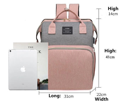 Baby Diaper Bag with Crib