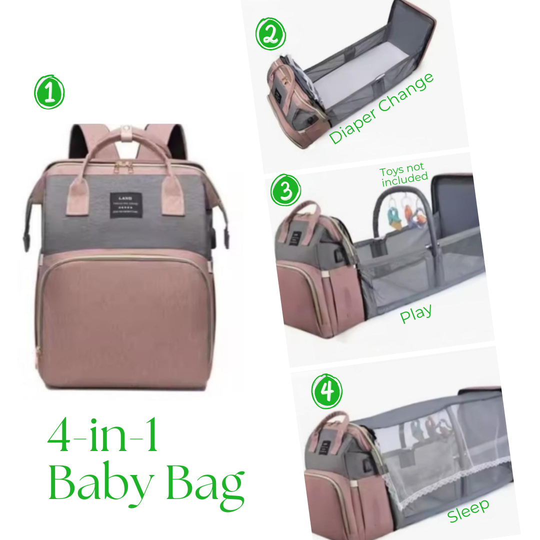 Baby Diaper Bag with Crib