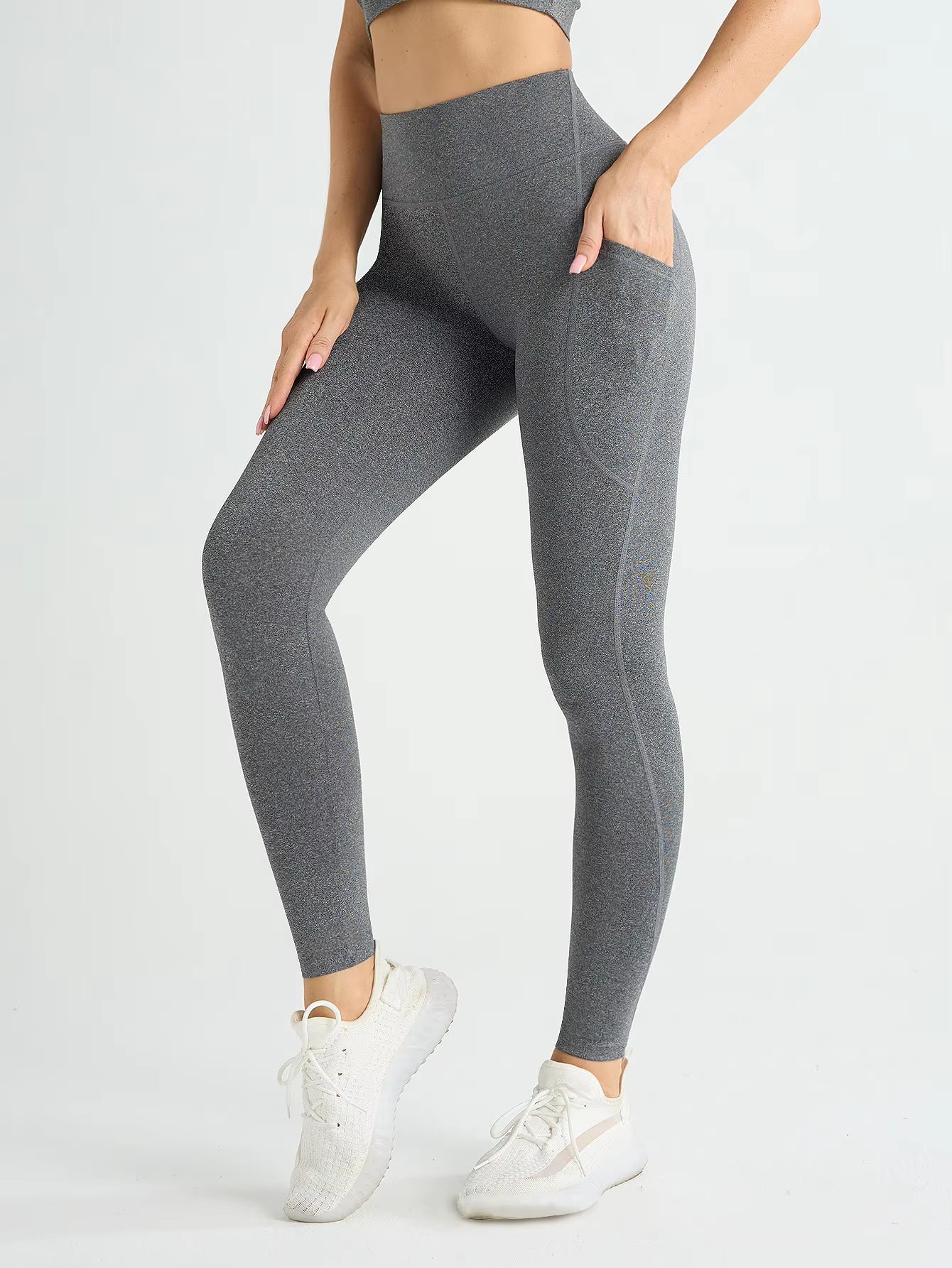 Woman's High Waist Side pocket Leggings - JoyClik