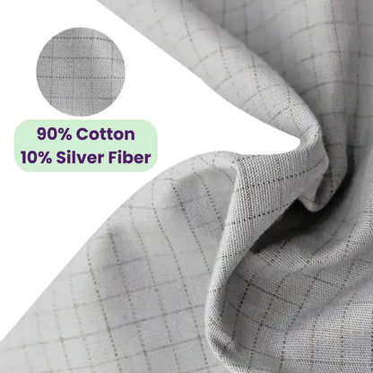 Grounding sheet material composition with 90% cotton and 10% silver fiber 