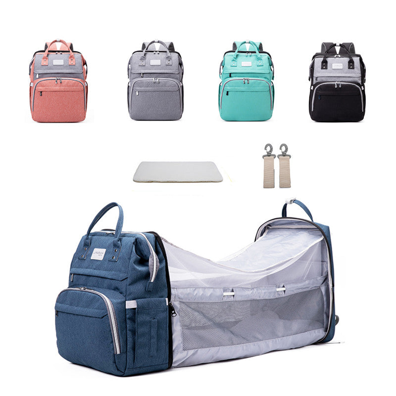 Baby Diaper Backpack with Mosquito Net and Crib - JoyClik