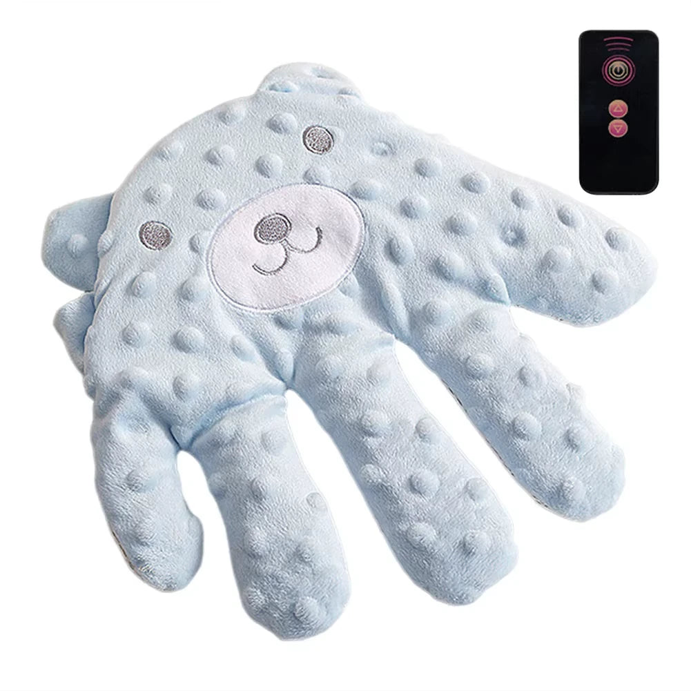 Blue Bear HushHand with a remote control on a white background