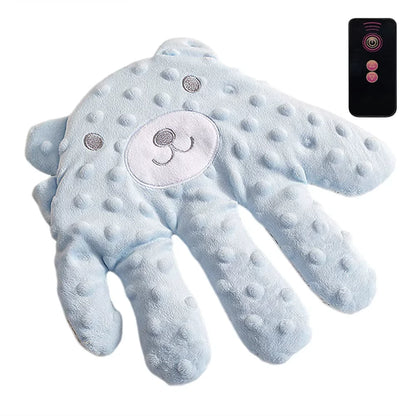 Blue Bear HushHand with a remote control on a white background