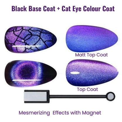 4Pcs Cat Eye Magnetic Nail Art Set