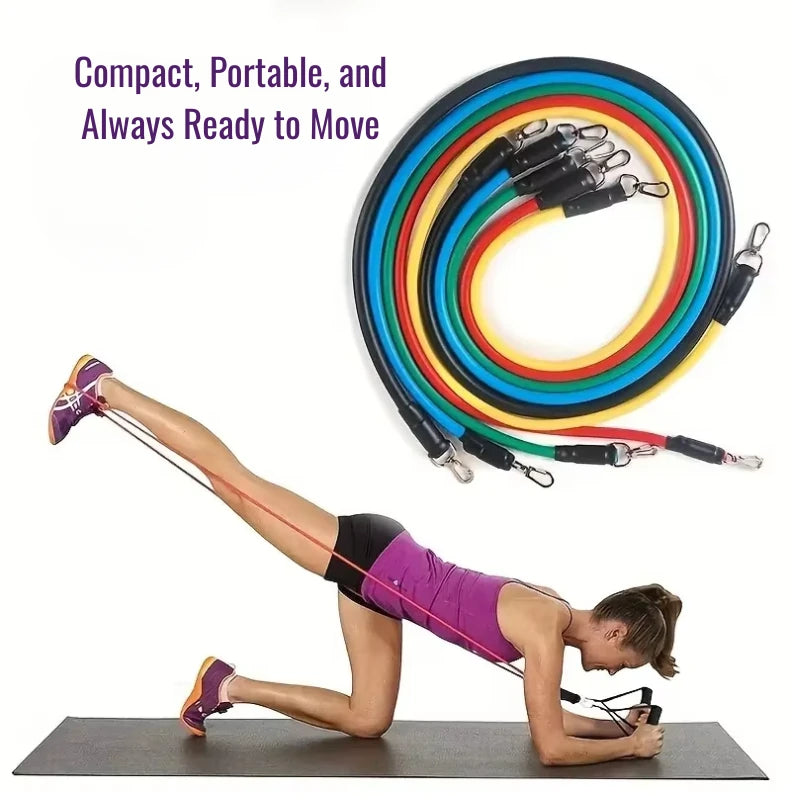 11Pcs TPE Resistance Bands Set