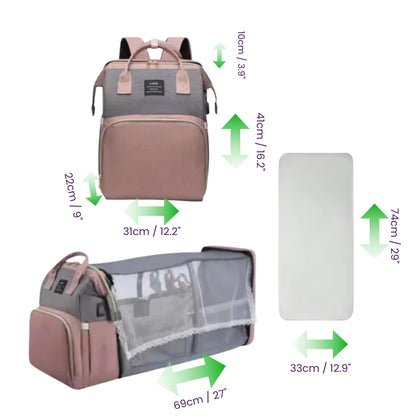 Baby Diaper Bag with Crib