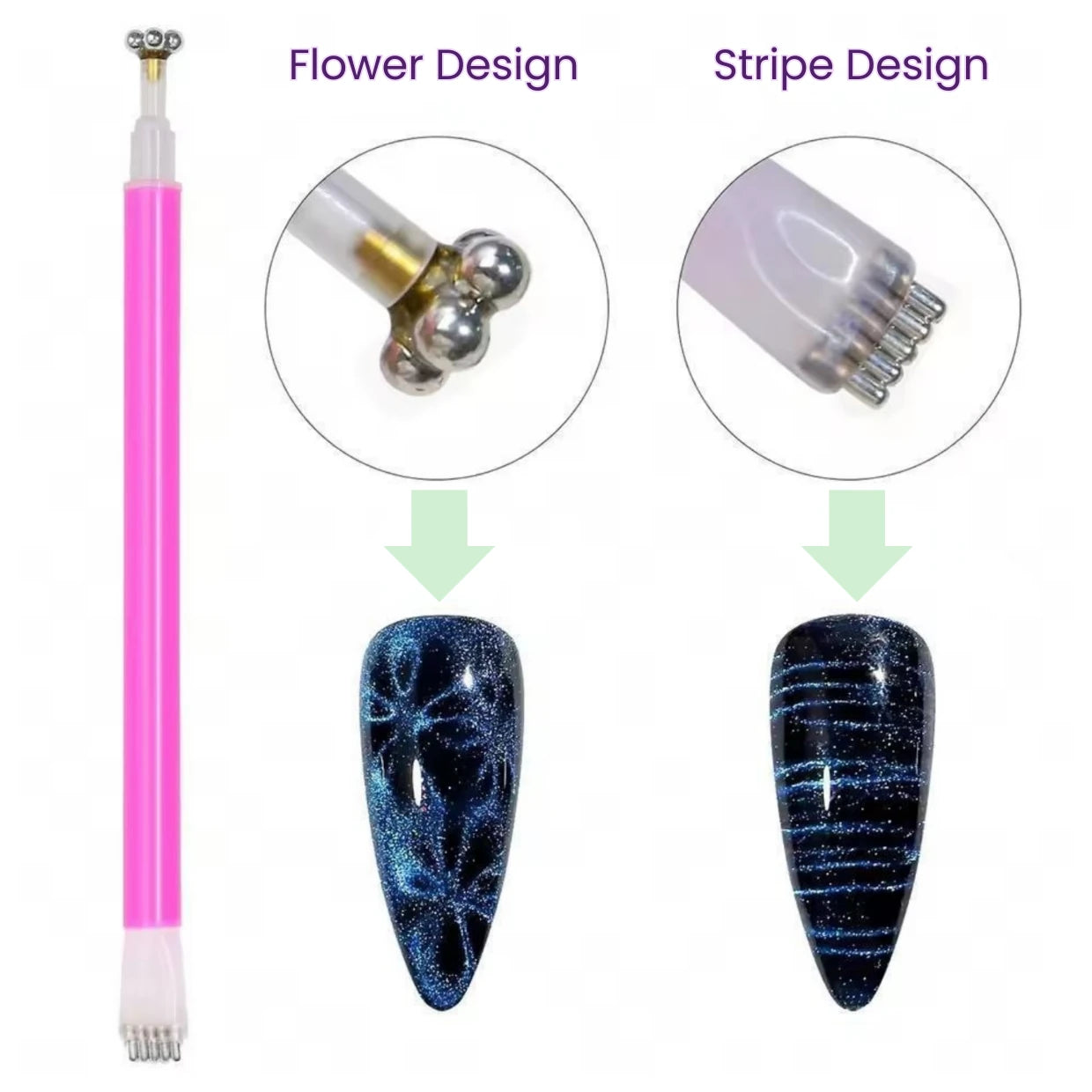 4Pcs Cat Eye Magnetic Nail Art Set