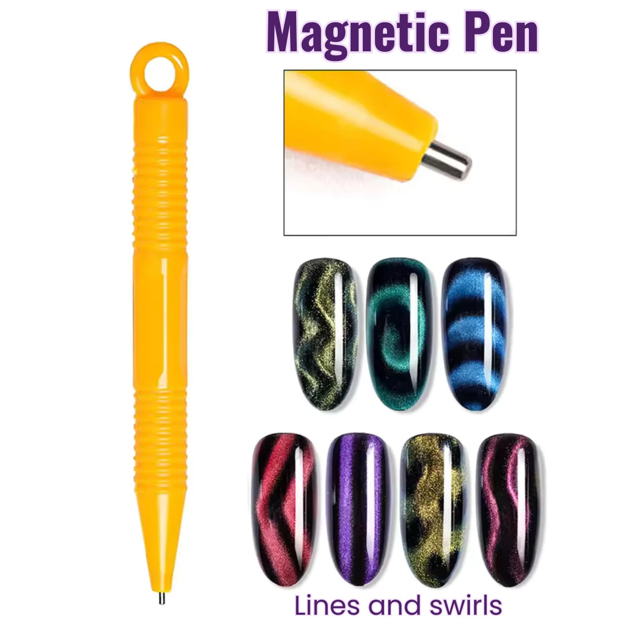 11 Pcs Cat Eye Nail Art Magnet Set