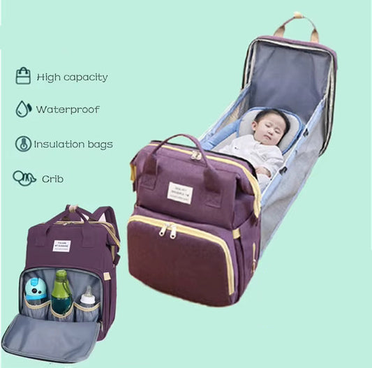 Baby Diaper Backpack including Crib - JoyClik