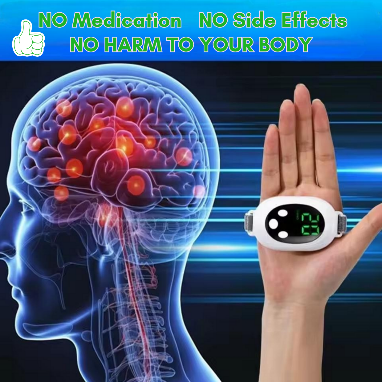 Showing no side effects from device