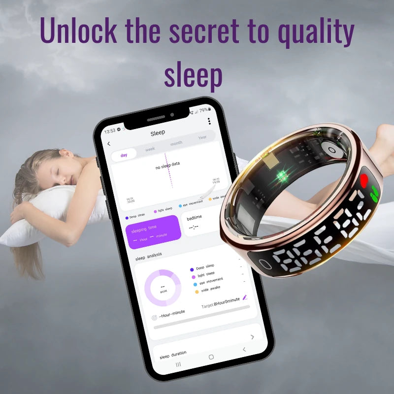 Wellness R13 LED Display Smart Ring