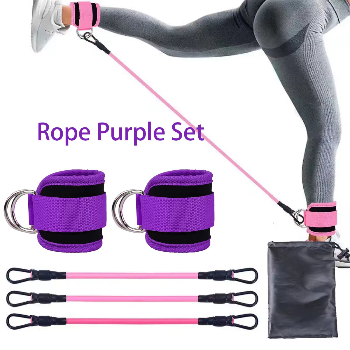 Ankle Strap Resistance Band Set - JoyClik