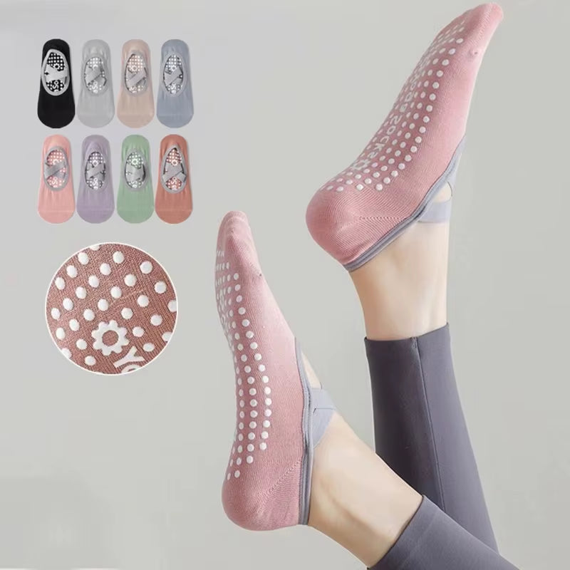 Woman's Breathable Non-Slip Yoga Socks - JoyClik