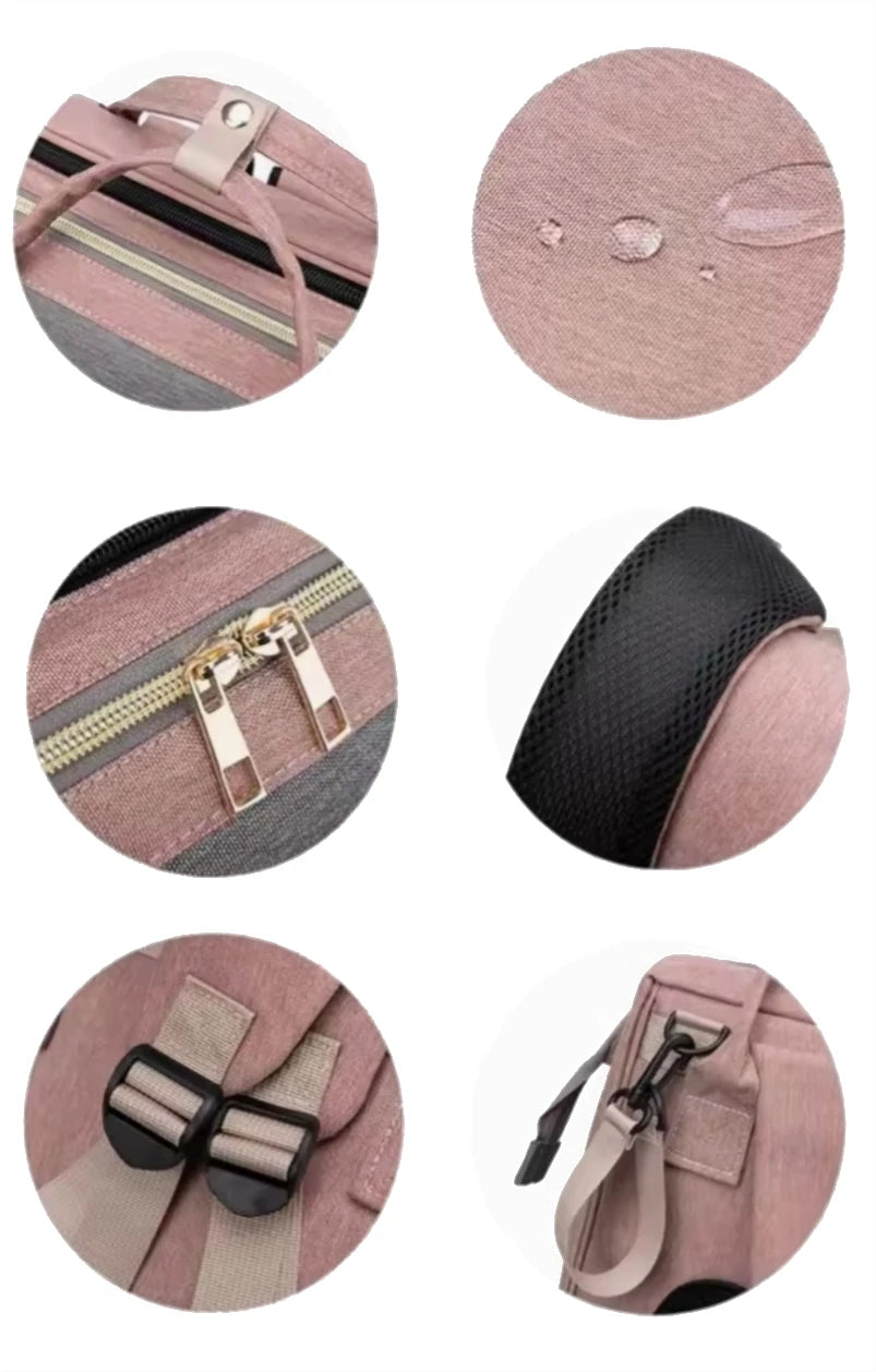 Baby Diaper Bag with Crib