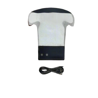 Black and white red light hair growth therapy panel that fits in any hat or cap with a cable on a white background